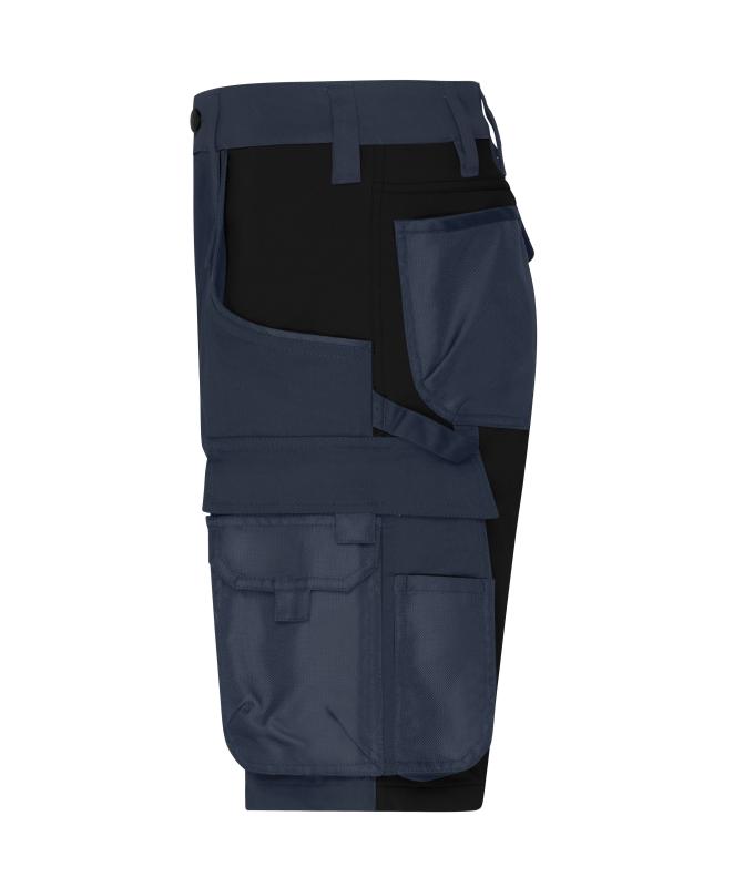 Unisex Workwear Stretch-Bermuda Slim Line GRS & OCS Blended Carbon/zwart 10524