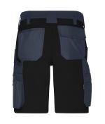 Unisex Workwear Stretch-Bermuda Slim Line GRS & OCS Blended Carbon/zwart 10524