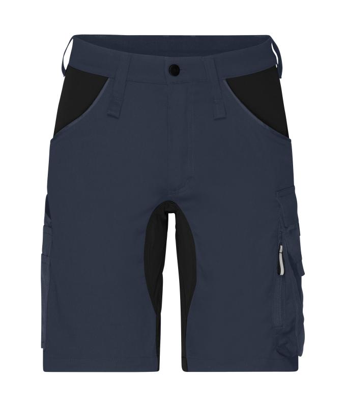 Unisex Workwear Stretch-Bermuda Slim Line GRS & OCS Blended Carbon/zwart 10524