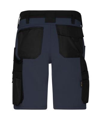 Unisex Workwear Stretch-Bermudas Slim Line   GRS Black/carbon 10524
