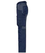 Unisexe Pantalons de travail extensibles slim fit GRS & OCS Blended Marine/carbone 10431