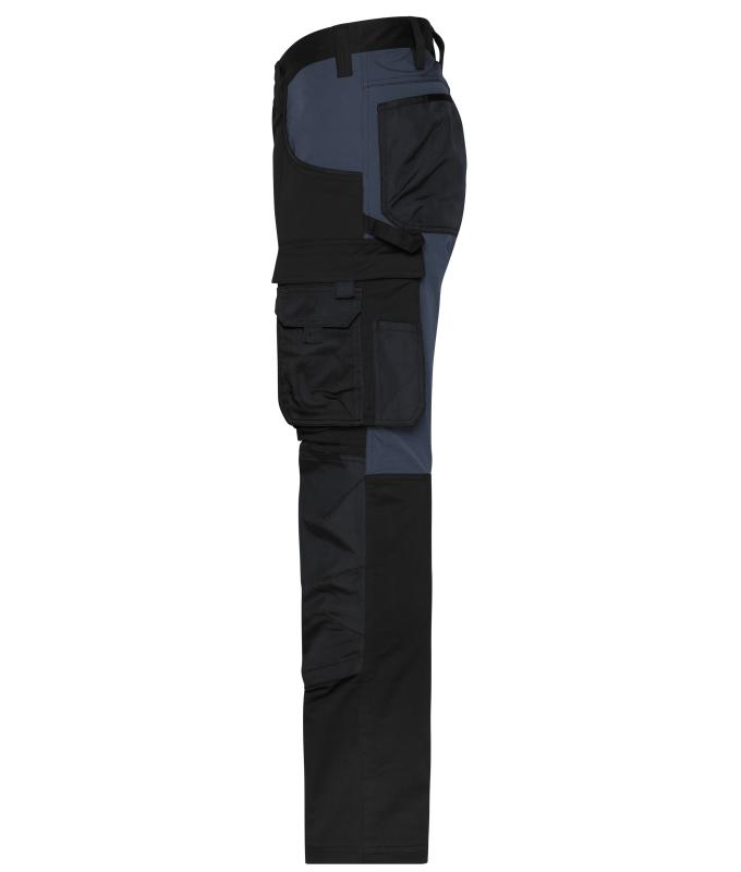 Unisexe Pantalons de travail extensibles slim fit GRS & OCS Blended Noir/carbone 10431