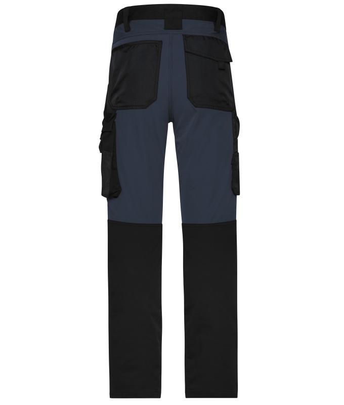Unisexe Pantalons de travail extensibles slim fit GRS & OCS Blended Noir/carbone 10431