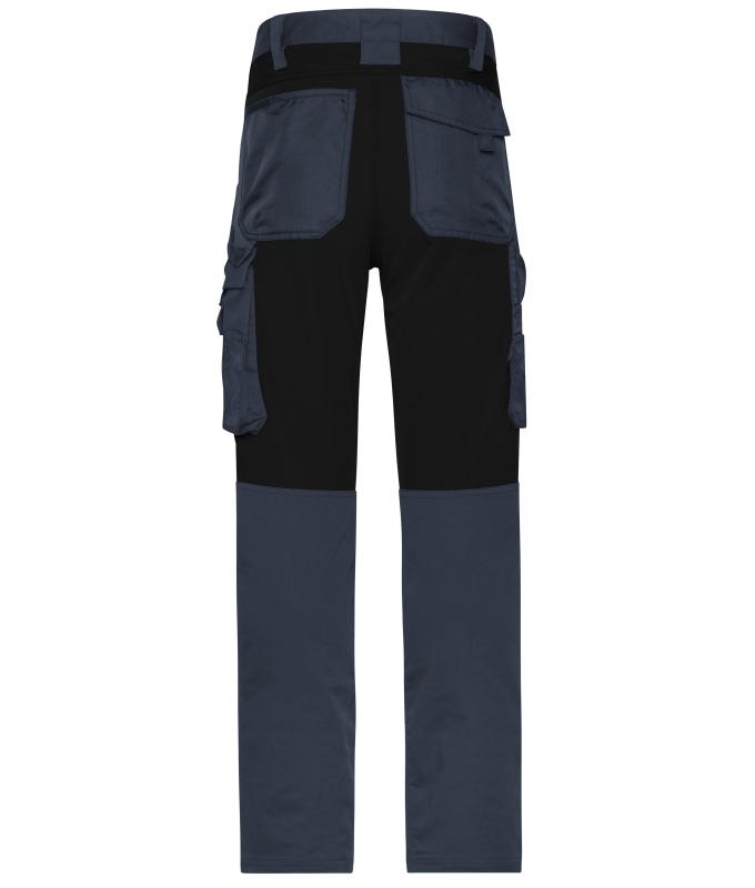 Unisexe Pantalons de travail extensibles slim fit GRS & OCS Blended Carbone/noir 10431
