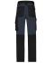 Unisexe Pantalons de travail extensibles slim fit Noir/carbone 10431