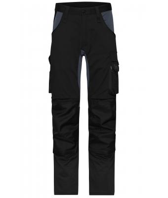 Unisex Workwear Stretch-Pants Slim Line Black/carbon 10431