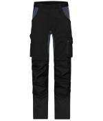 Unisex Workwear Stretch-Pants Slim Line GRS & OCS Blended Zwart/carbon 10431