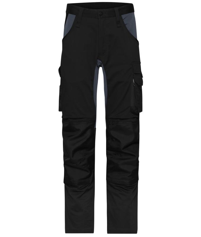 Unisex Workwear Stretch-Pants Slim Line GRS & OCS Blended Zwart/carbon 10431