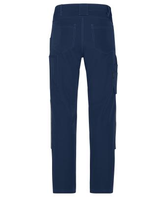 Unisex Workwear Pants 4-Way Stretch Slim Line Navy 10432