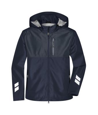 Unisex Hardshell Workwear Jacket   GRS Navy/carbon 10433