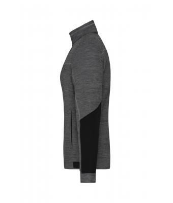 Dames Ladies' Structure Fleece Jacket   GRS Zwart-melange/zwart/zilver 10435