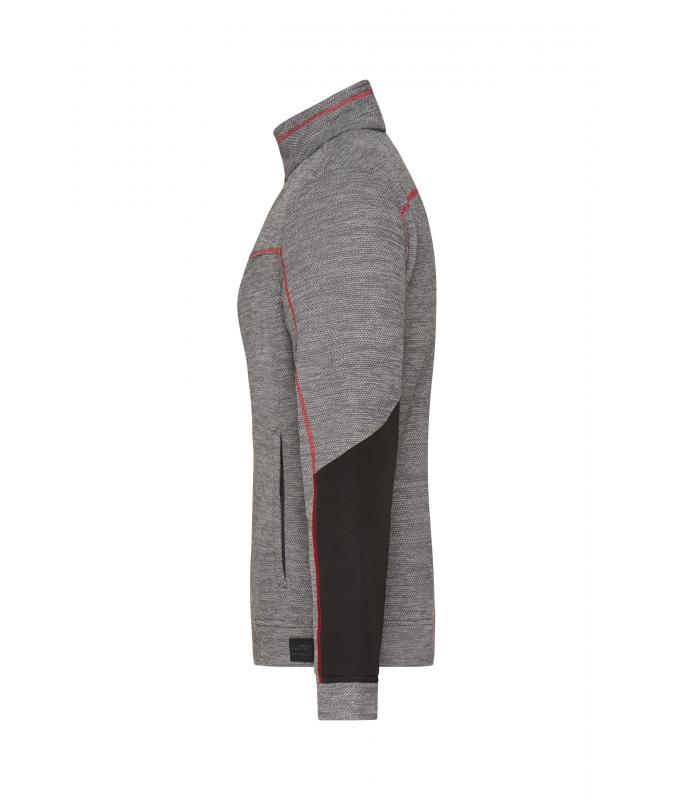 Ladies Ladies' Structure Fleece Jacket GRS Carbon-melange/black/red 10435