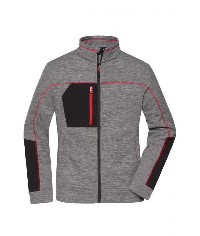 Ladies Ladies' Structure Fleece Jacket GRS Carbon-melange/black/red 10435