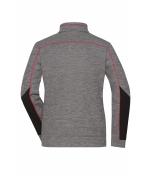 Dames Ladies' Structure Fleece Jacket GRS Carbon-melange/zwart/rood 10435