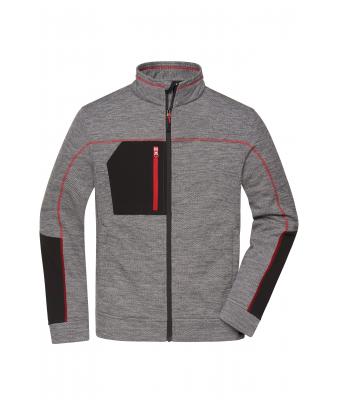 Heren Men's Structure Fleece Jacket   GRS Carbon-melange/zwart/rood 10436