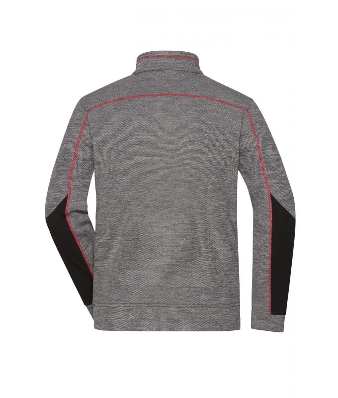 Men Men's Structure Fleece Jacket GRS Carbon-melange/black/red 10436