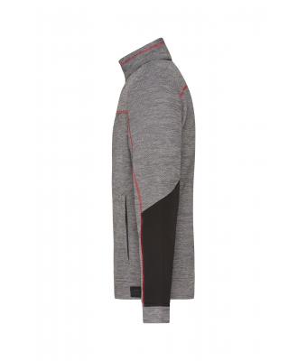 Homme Veste polaire structurée homme   GRS Carbone-mélange/noir/rouge 10436