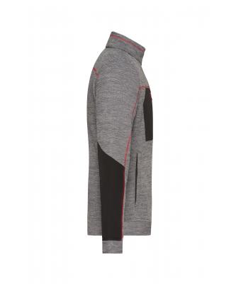 Homme Veste polaire structurée homme   GRS Carbone-mélange/noir/rouge 10436