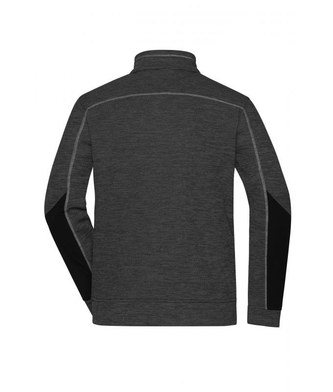 Homme Veste polaire structurée homme GRS Noir-mélange/noir/argent 10436