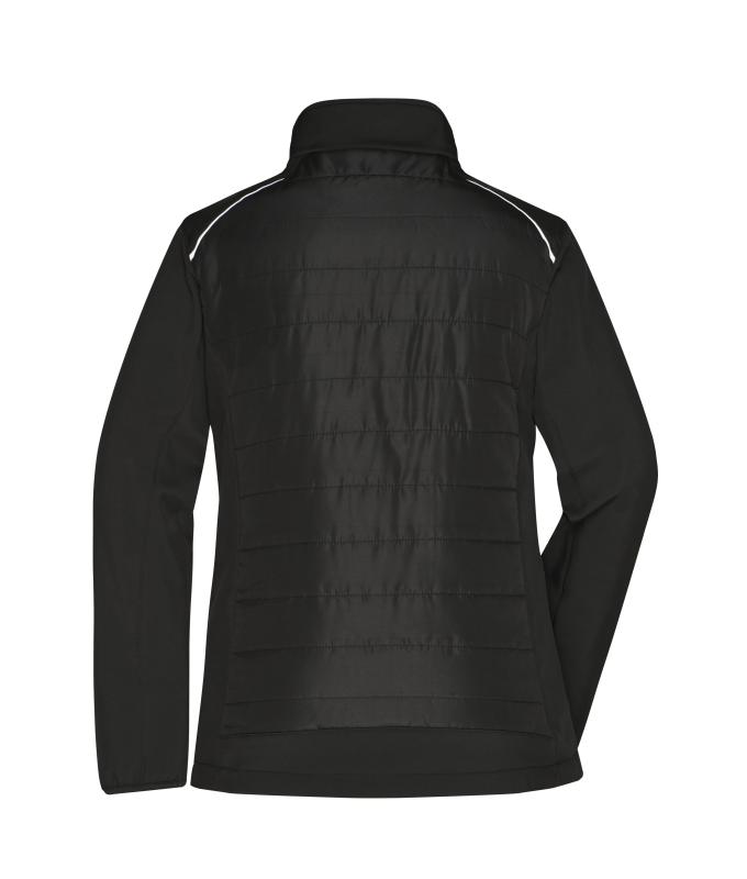 Damen Ladies' Hybrid Jacket GRS Black/neon-yellow 10438