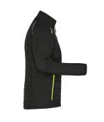 Dames Ladies' Hybrid Jacket GRS Zwart/neon-geel 10438