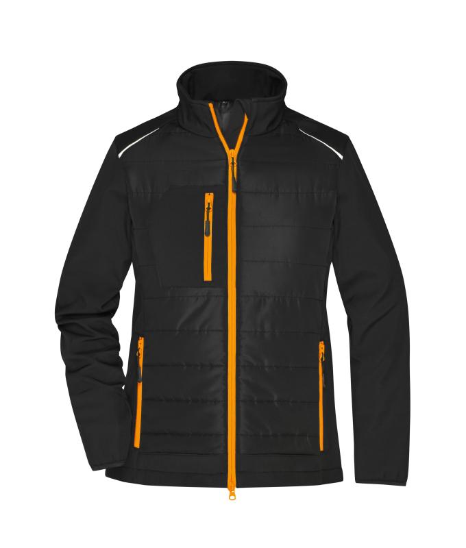 Femme Veste hybride femme GRS Noir/néon-orange 10438