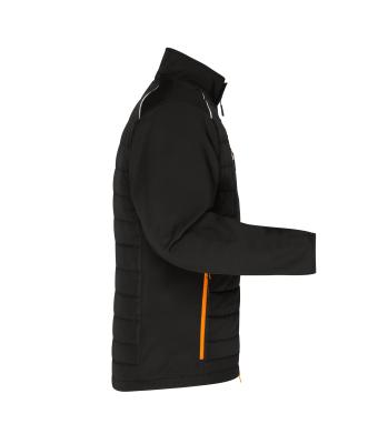 Heren Men's Hybrid Jacket   GRS Zwart/neon-oranje 10440