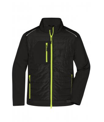 Homme Veste hybride homme Noir/néon jaune 10440