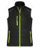 Femme Bodywarmer hybride femme Noir/néon jaune 10441