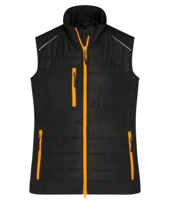 Dames Ladies' Hybrid Vest   GRS Zwart/neon-oranje 10441