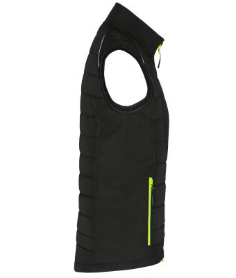 Dames Ladies' Hybrid Vest   GRS Zwart/neon-geel 10441