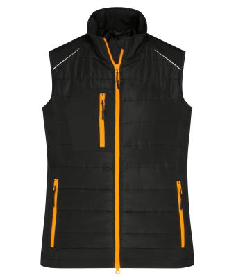 Ladies Ladies' Hybrid Vest Black/neon-orange 10441