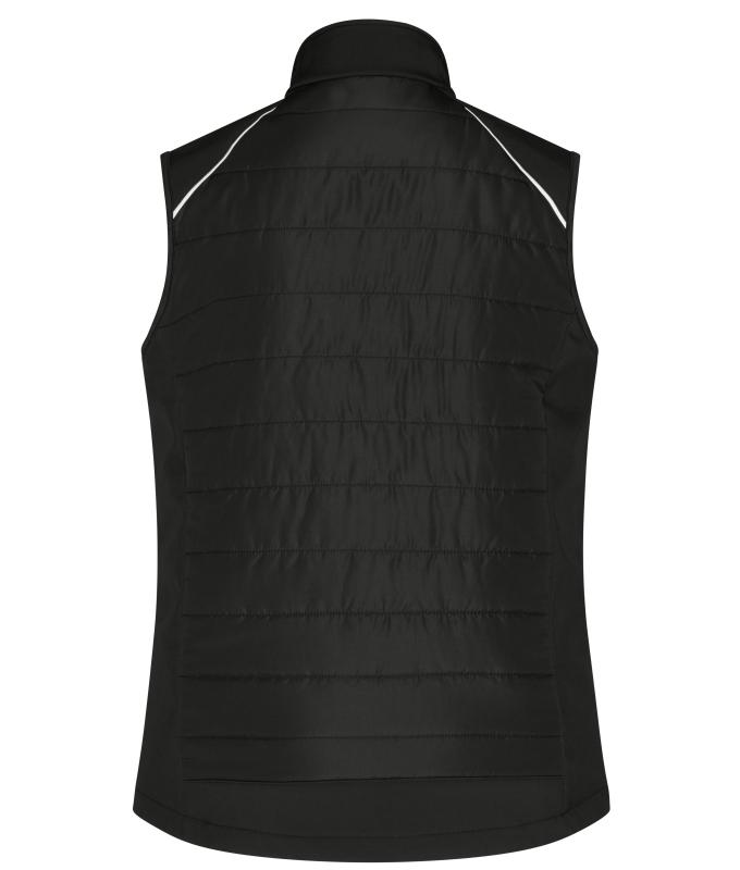 Damen Ladies' Hybrid Vest GRS Black/neon-orange 10441