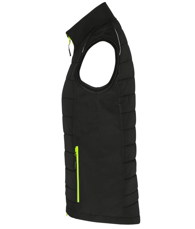 Damen Ladies' Hybrid Vest GRS Black/neon-yellow 10441