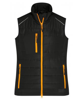 Damen Ladies' Hybrid Vest Black/neon-orange 10441