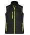 Damen Ladies' Hybrid Vest Black/neon-yellow 10441
