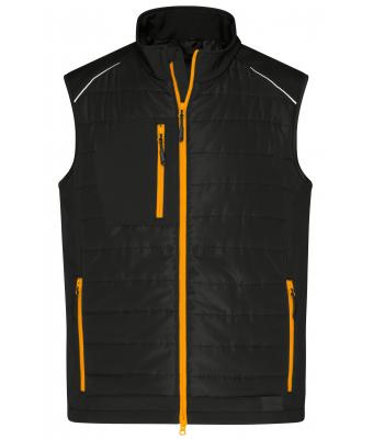 Men Men's Hybrid Vest Black/neon-orange 10442