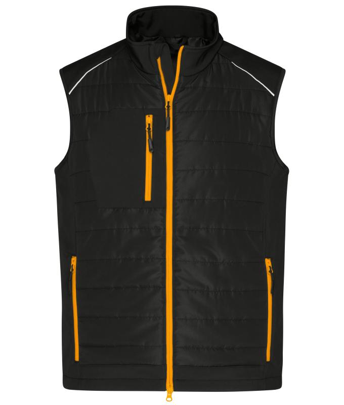 Men Men's Hybrid Vest GRS Black/neon-orange 10442