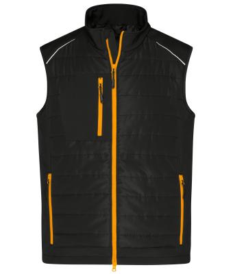Herren Men's Hybrid Vest GRS Black/neon-orange 10442