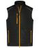 Herren Men's Hybrid Vest Black/neon-orange 10442