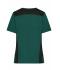 Dames Ladies' Workwear T-Shirt - STRONG - Donkergroen/zwart 10439