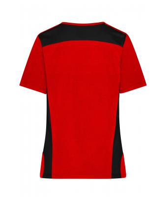 Dames Ladies' Workwear T-Shirt - STRONG - Rood/zwart 10439