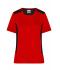 Dames Ladies' Workwear T-Shirt - STRONG - Rood/zwart 10439