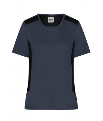 Femme T-shirt de travail pour femme - STRONG - Carbone/noir 10439