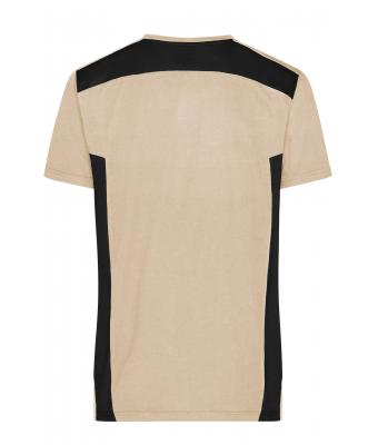 Herren Men's Workwear T-Shirt - STRONG -   OCS Blended & RCS Stone/black 10443