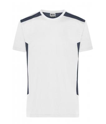 Homme T-shirt de travail pour homme - STRONG -   OCS Blended & RCS Blanc/carbone 10443