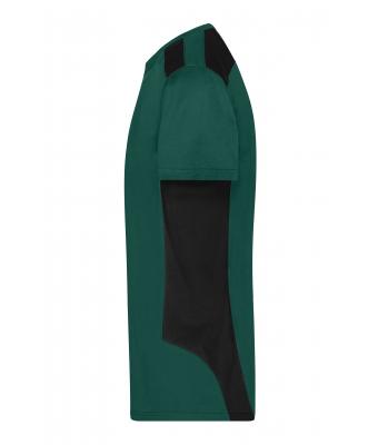 Homme T-shirt de travail pour homme - STRONG -   OCS Blended & RCS Vert-foncé/noir 10443