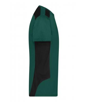 Homme T-shirt de travail pour homme - STRONG -   OCS Blended & RCS Vert-foncé/noir 10443