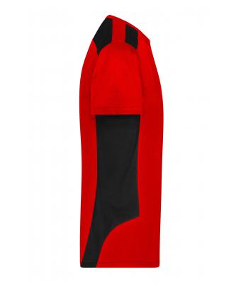 Homme T-shirt de travail pour homme - STRONG -   OCS Blended & RCS Rouge/noir 10443