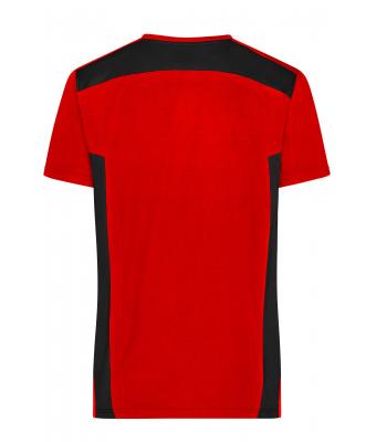 Homme T-shirt de travail pour homme - STRONG -   OCS Blended & RCS Rouge/noir 10443